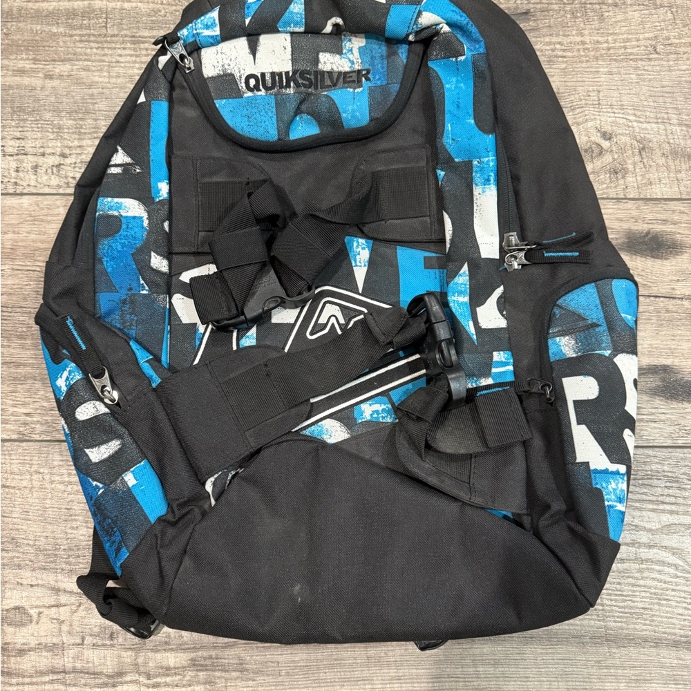 Quiksilver Black and Blue Backpack